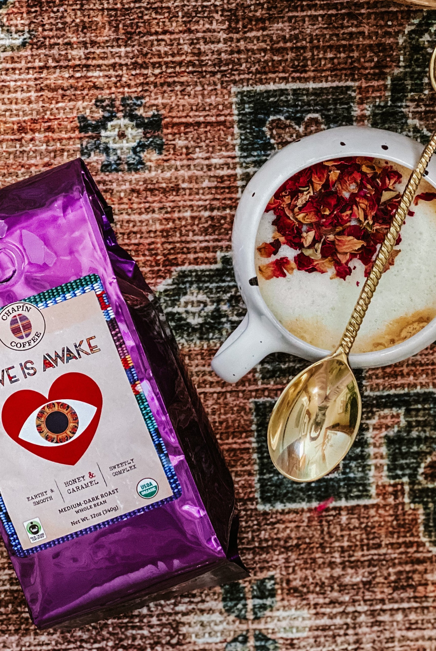 Love Is Awake Medium-Dark Roast Whole Coffee Beans - Chapín Coffee