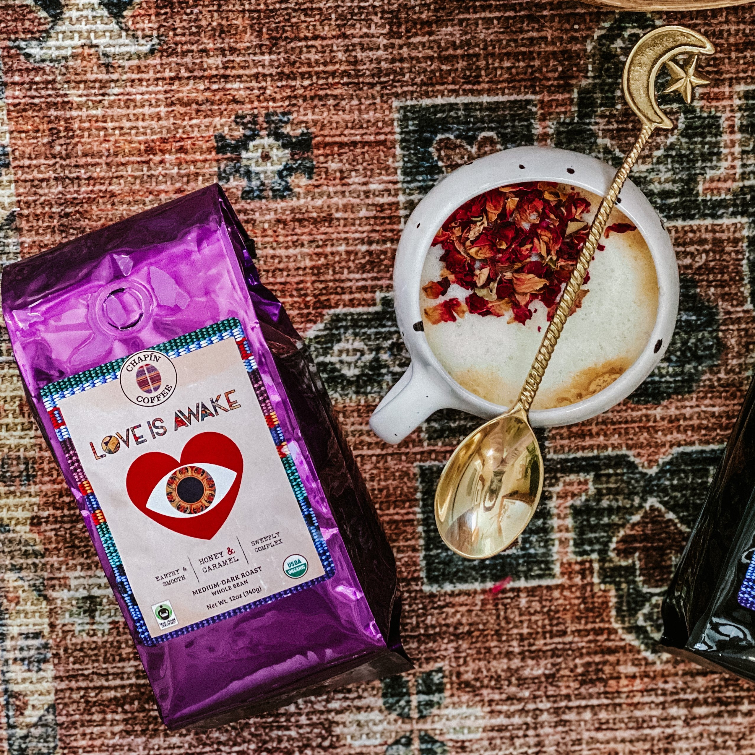Love Is Awake Medium-Dark Roast Whole Coffee Beans - Chapín Coffee